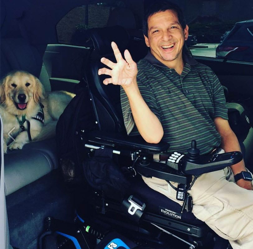 Wheel:Life friends like Glenn Moscoso know your mobility vehicle needs to be ready to go, not just for you but for your service dog too!