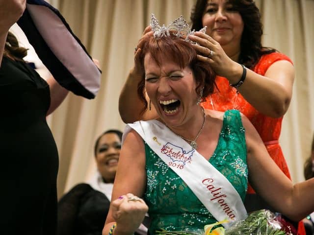 Dr. Coble-Temple being crowned Ms. Wheelchair America