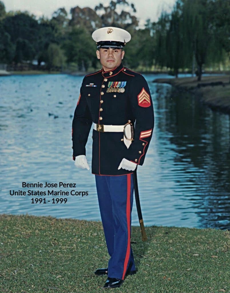 Bennie Jose Perez in US Marine Corps Uniform