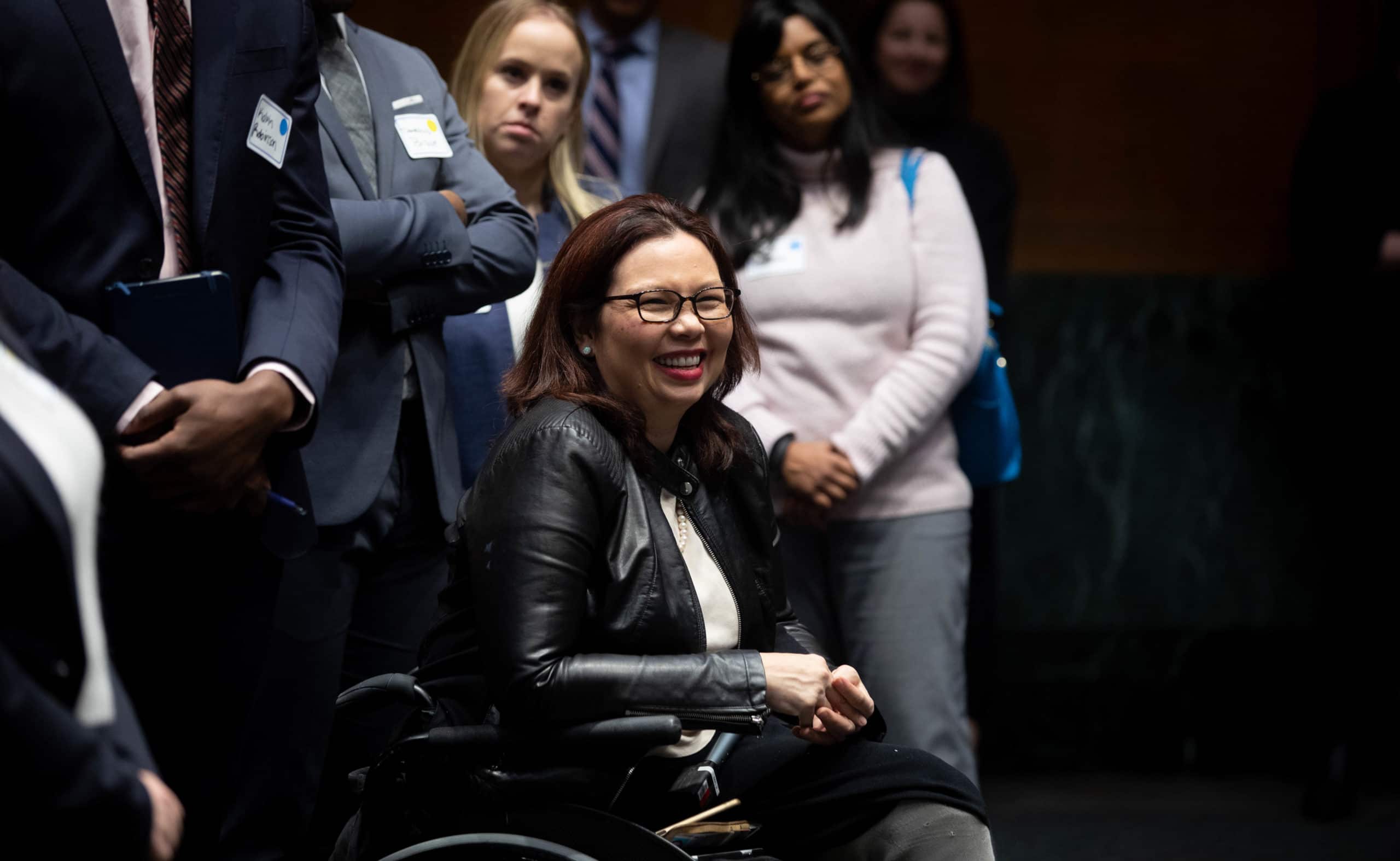 Senator Duckworth in her wheelchair