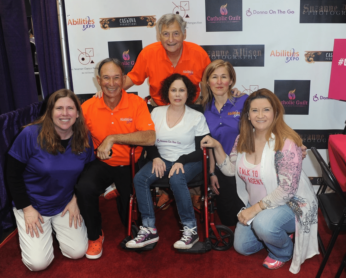 LOS ANGELES, CA - FEBRUARY 23: Kevaleen, David Korse, Lew Shormer, Donna Russo, Sarah Lauks and Peggy Lane O'Rourke attend the Screening Of Season 2 of "Donna On The Go" As Part Of The Abilities Expo held at Los Angeles Convention Center on February 23, 2018 in Los Angeles, California. (Photo by Albert L. Ortega/Getty Images)