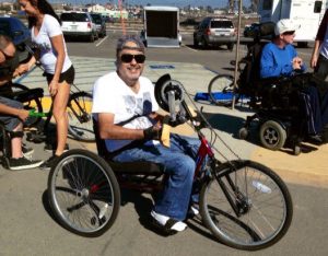 Ray on adaptive bike